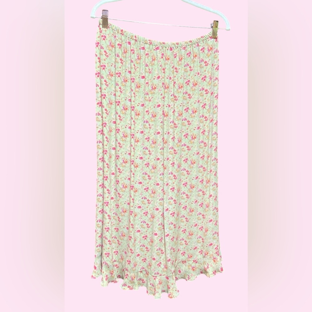 Vintage April Cornell Floral Skirt Size M